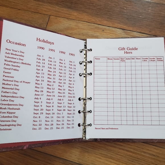 Vintage Christmas memory keeper Gift‎ Tracker Planner - Picture 5 of 10